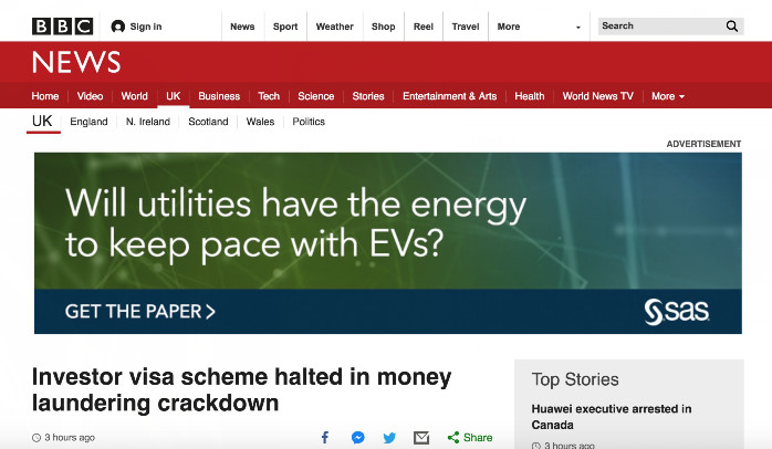 BBC官網截圖